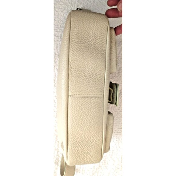 Maxx New York Leather Cream Handbag Shoulder Bag Adjustable Strap 12 x 6 x 3 - Picture 8 of 10
